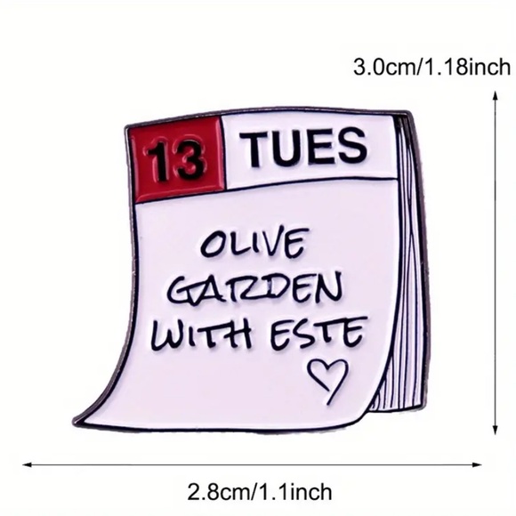 NO BODY, NO CRIME - βOLIVE GARDEN WITH ESTEEβ CALENDAR - TAYLOR PIN - Picture 3 of 9